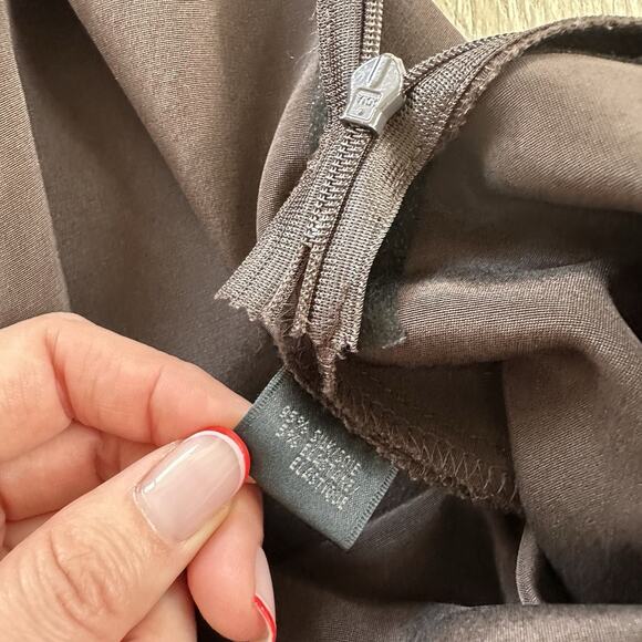 Lafayette 148 Satin Pants Silk Blend Straight Leg Trousers Cropped - Picture 7 of 12